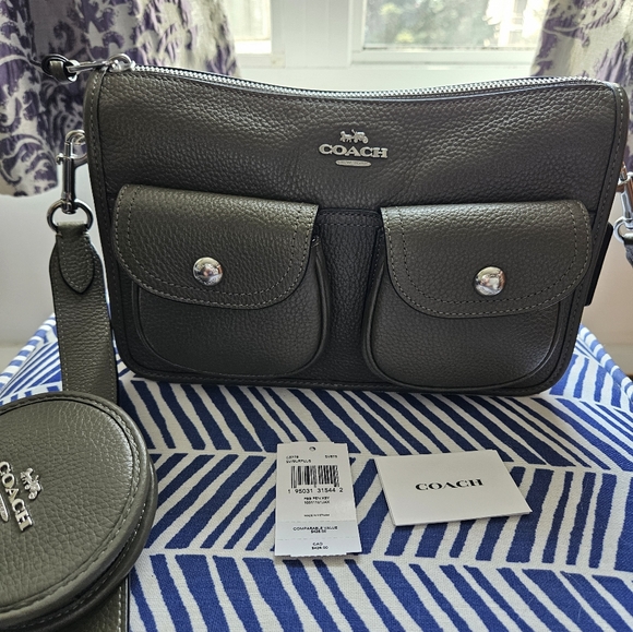 Coach Handbags - COACH Pennie Sac à bandoulière vert olive avec porte-monnaie